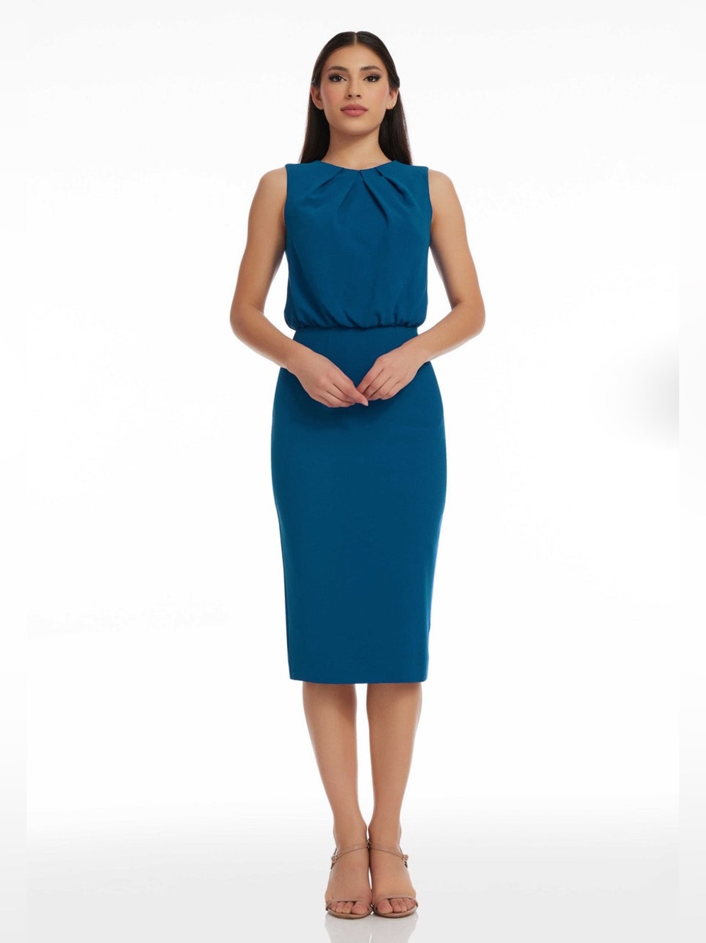 Dress the Population Amada Dress in Peacock Blue Size Medium